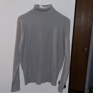Gray turtleneck